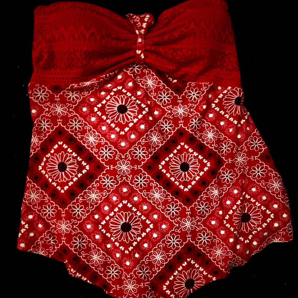 Red Bandana Halter or Tube Top ~ Your Pick~ Size: Large
